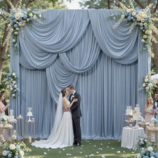 50ft x 14ft Dusty Blue Backdrop 5' W x 14' H , 10 panels,
