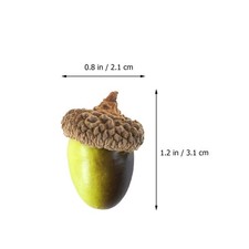 10 Pcs Wooden Christmas Decorative Artificial Acorns for Craft Accessories