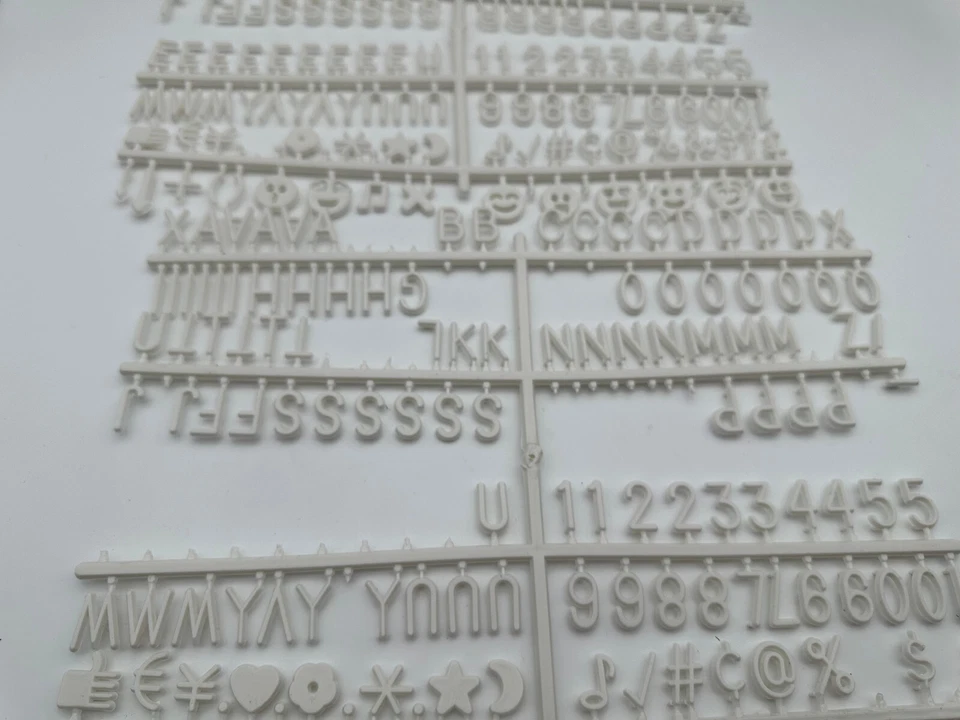 Letterboard Holzrahmen Buchstaben 290 Zeichen 30x23cm Buchstabentafel Rillen - Bild 4 von 4