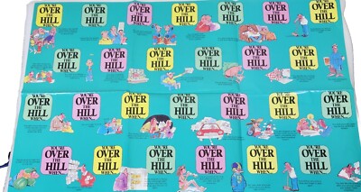 VTG 1970s American Greetings Gift Wrap Squares~OVER THE HILL WHEN...~1 Sheet FUN