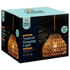 Solar Powered LED Natural Hanging Light Waterproof Outdoor Garden Lawn Lamp Warm