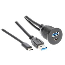 The Install Bay IBR114 USB A 3.0 USB-C Charge And Data Flush Mount