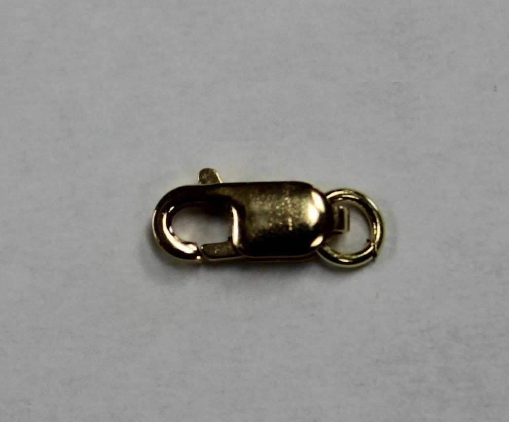 18k 18kt Yellow Pure Solid Gold Lobster Clasp 8mm 10mm 12mm or 14 mm