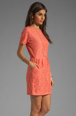 dolce vita dress lace NWT DV by Dolce Vita Women's Sarus Raised Lace Dress, Coral, Large