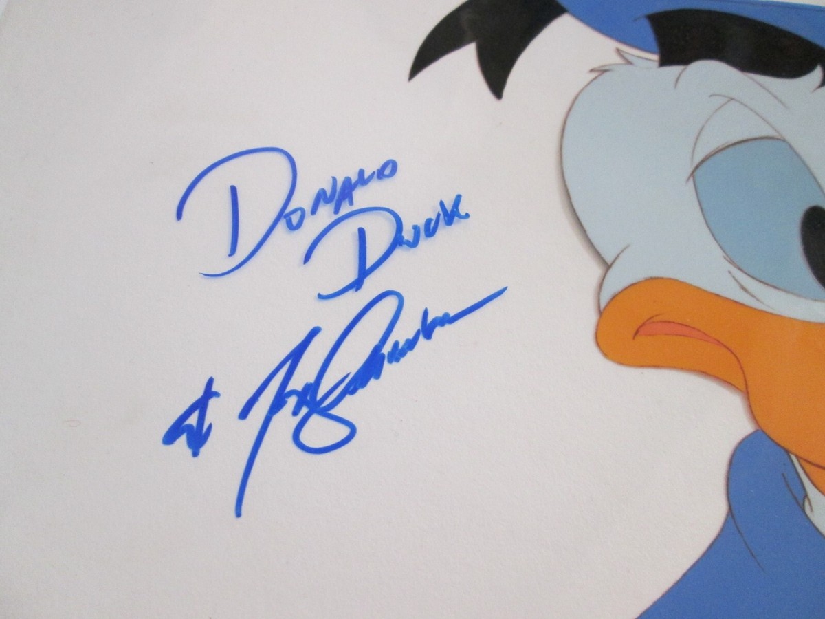 Disney Donald Duck Photograph トニーアンセルモ 🔵 Donald Duck Cel Disney Art Corner Production Signed Tony