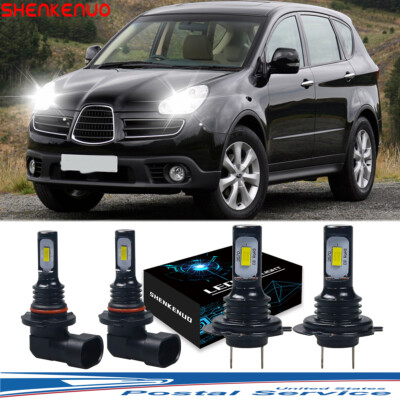 For Subaru Tribeca 08-14 4X 6000K Front LED Bulbs Headlight Combo High low Beam