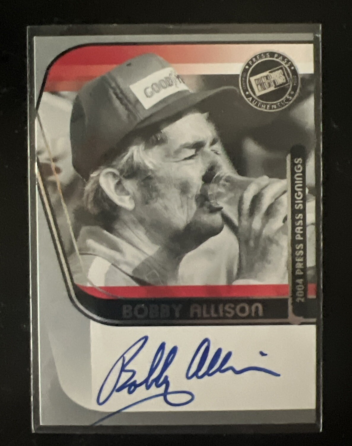 Bobby Allison Autographed Signed 2004 Press Pass Signings NASCAR Certified Card 