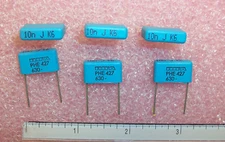 QTY (25) .01uf 630V 5% METALLIZED POLYPROPYLENE PULSE CAPACITORS PHE427MB5100JR 