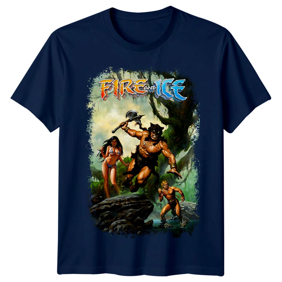 Fire and Ice (1983) Movie Poster Inspired T-Shirt Retro 80s Tee
Opens in a new window or tab