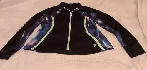 Fila Sport Damen Jacke schwarz mehrfarbig L/S Reißverschluss XL