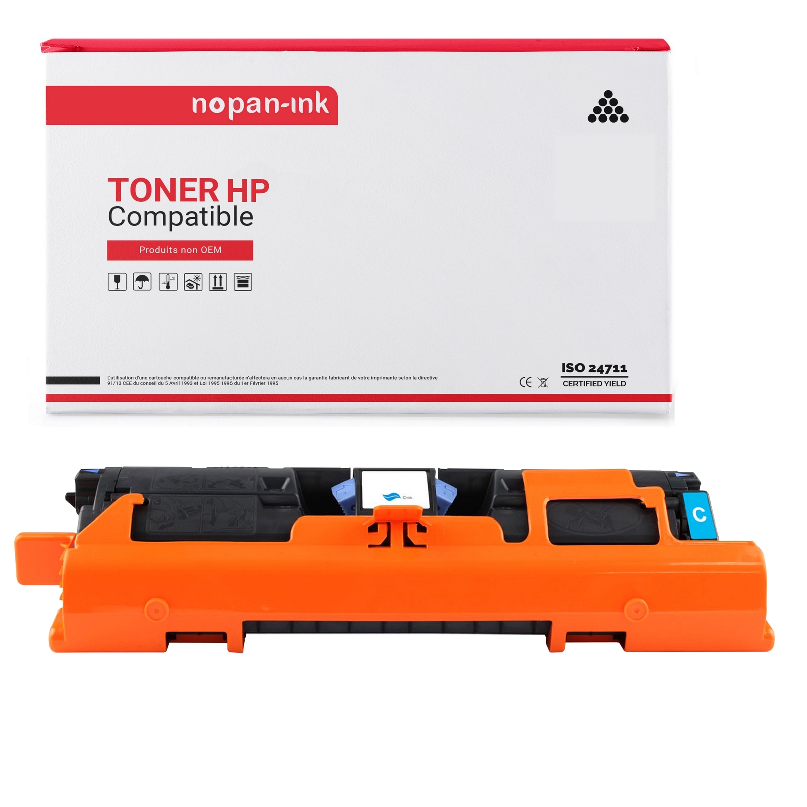 Toner Q3961A compatible HP cyan haute capacité pour des graphiques éclatants
