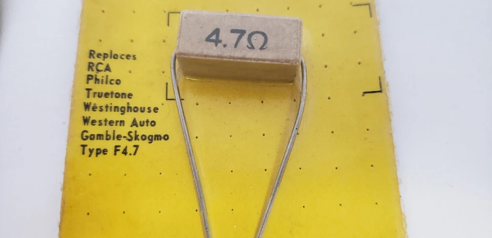 VINTAGE GC ELECTRONICS 25-980-1 FUSE RESISTOR, 4.7 OHMS (LOT OF 2) NIB - Image 3 of 3