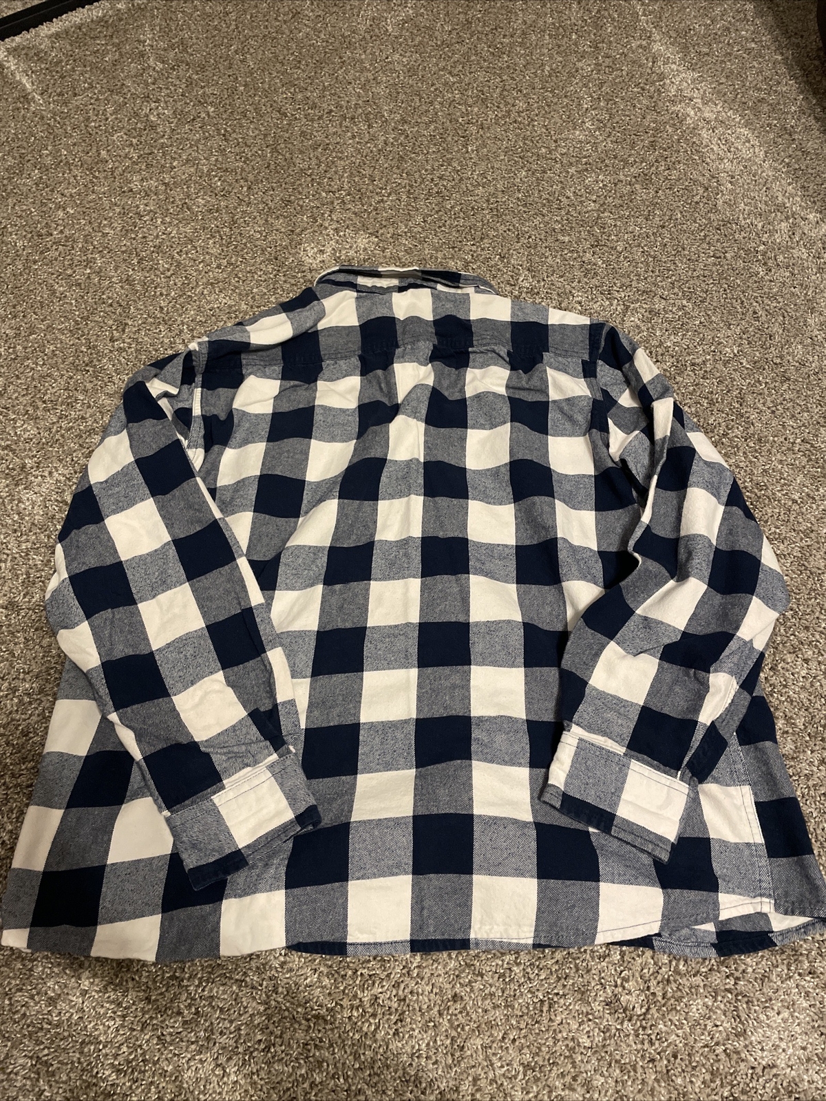 Hobbs Creek Men's Flannel Button Down Shirt - Mens Size XL - Blue Gray Plaid