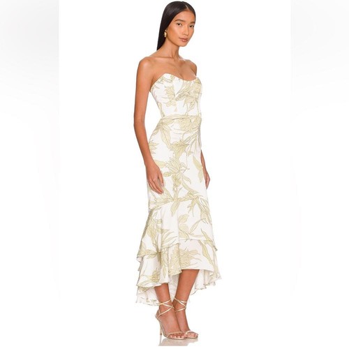 NWT Katie May Cece Strapless Dress in Green Floral Size XS - Picture 2 of 9