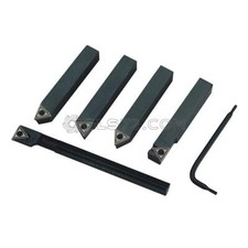 SET 5 UTENSILI AD INSERTO PLACCHETTA PER TORNIO METALLO TORNITURA FERVI B007