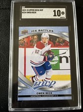 2023-24 UD MVP Ice Battles Rookie Owen Beck #234 Canadiens SGC 10 GEM MT
