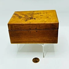 Antique Wood Box Clarks ONT Spool Cotton Advertising Piece 