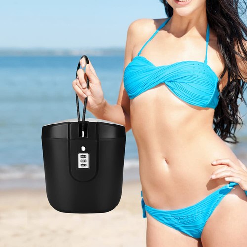 Mini-Safe Reisetresor 2L Tragbar Safe Geld Perfekt fürStrand Hotel Fitnessstudio - Bild 2 von 19