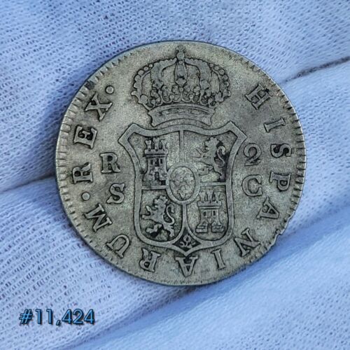 SPAIN 1788 SEVILLE 2 REAL CHARLES III CAROLUS III SPANISH SILVER COLONIAL ERA - Picture 5 of 11