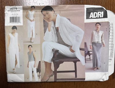 Vogue Pattern ADARI # 2279 Misses' Petite Jacket, Dress,Top, Skirt Sz 20-22-24