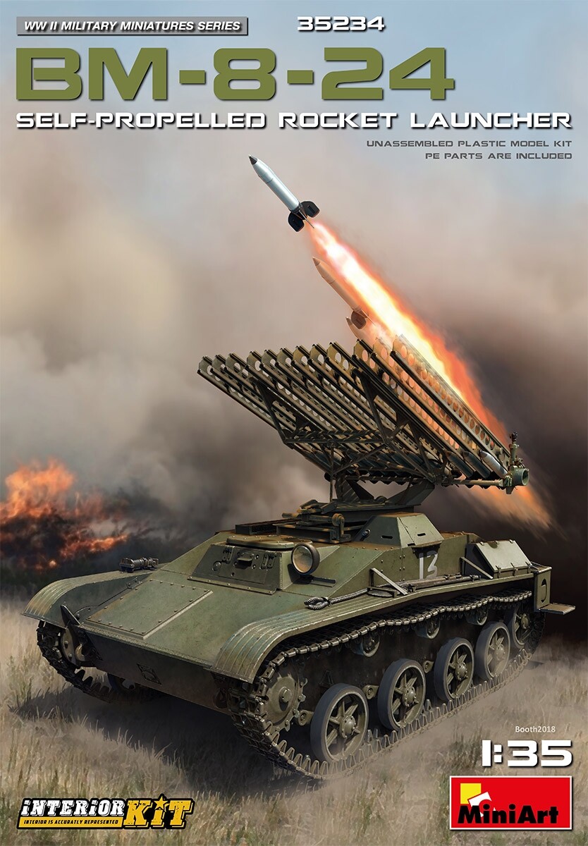 MINIART 35234 1:35 BM-8-24 Self-Propelled Rocket Launcher. Int. Kit