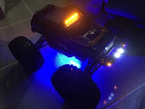 Rc Car Blue Led Light Strip Tube For Traxxas Rustler Stampede Summit X-Maxx - 第 4/12 張圖片