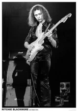 DEEP PURPLE RAINBOW RITCHIE BLACKMORE B&W POSTER 1974 TOUR 24X33 NEW FREE SHIP