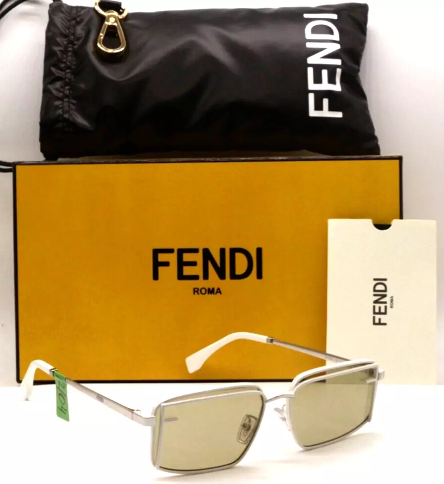 Fendi sunglasses white best sale frame