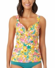 Anne Cole 34C 36B Tankini Top Sunshine Floral Printe Sunshine Foral Multi New