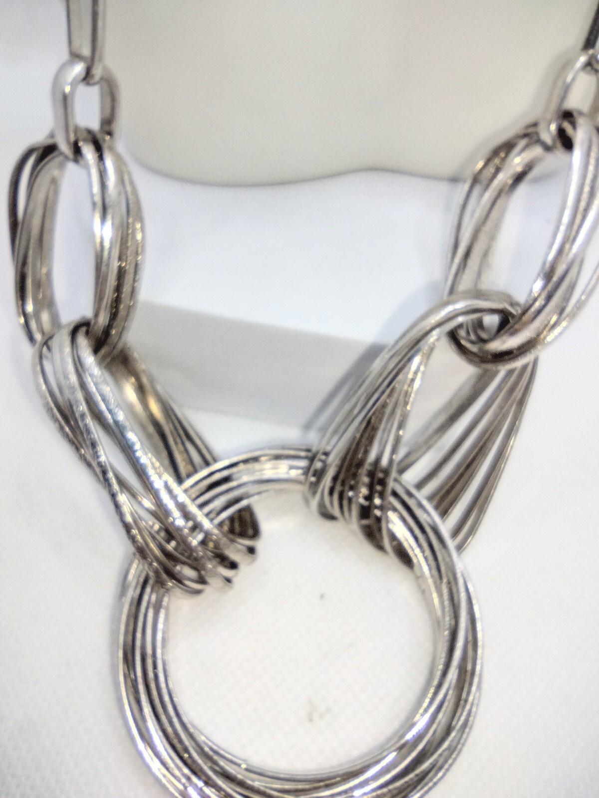NY Signed Chunky Chain Link Statement Necklace - image 3