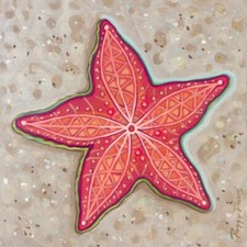 Ceramic Backsplash Tile Mural Fishing Saltwater Fish - Happy Starfish IV