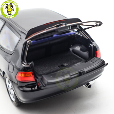 1/18 LCD Honda Civic 5th Mk5 EG6 Black Diecast Model Toy Car Gifts
