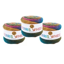 (3 Pack) Lion Brand Yarn 217-601N Ferris Wheel Yarn, Summer Day