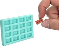 Miniature Red Brick Mold, 1/6 Scale, Silicone Rubber, Made in USA