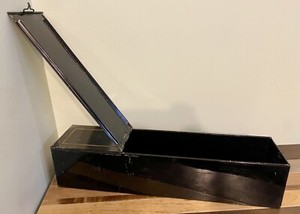 Vintage Hand Painted Bank Safety Deposit Box circa 1920s 22x5x5