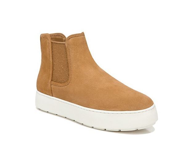 NEW VINCE Warren Suede High Top Slip-On Sneakers/Booties 