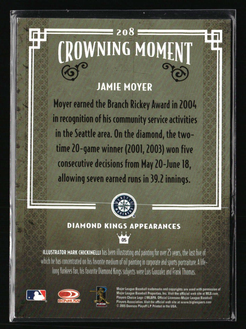 Jamie Moyer 2005 Donruss Diamond Kings #208 Baseball Card | eBay