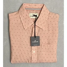 The Normal Brand Men's Small Short Sleeve Button-Up Shirt Copper Dobby NEW