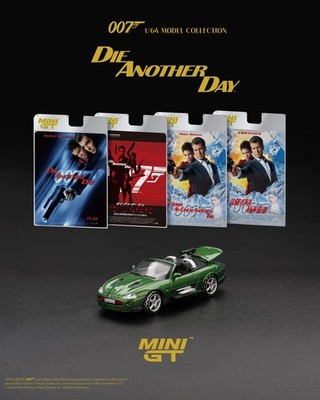 Mini GT #908 1/64 Jaguar XKR ''Die Another Day'' with Eng. Mini Poster