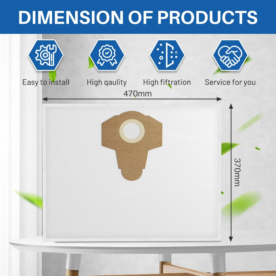 für Einhell TC-VC1820S Beutel Staubsaugerbeutel 25L Kompatibel mit RT-VC 1525 SA - Bild 4 von 4