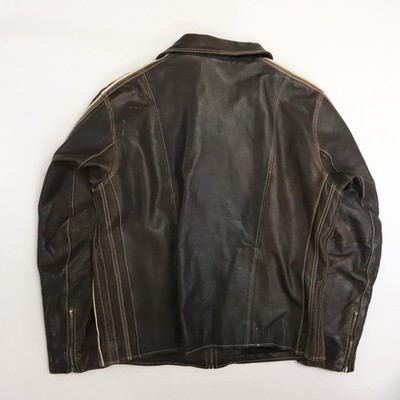 CMM Canada Leather Motorcycle Jacket Size XL Brown | eBay