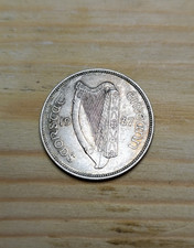 1937 Ireland Silver Florin coin - 150k Minted - AUNC - EXT RARE - #L15