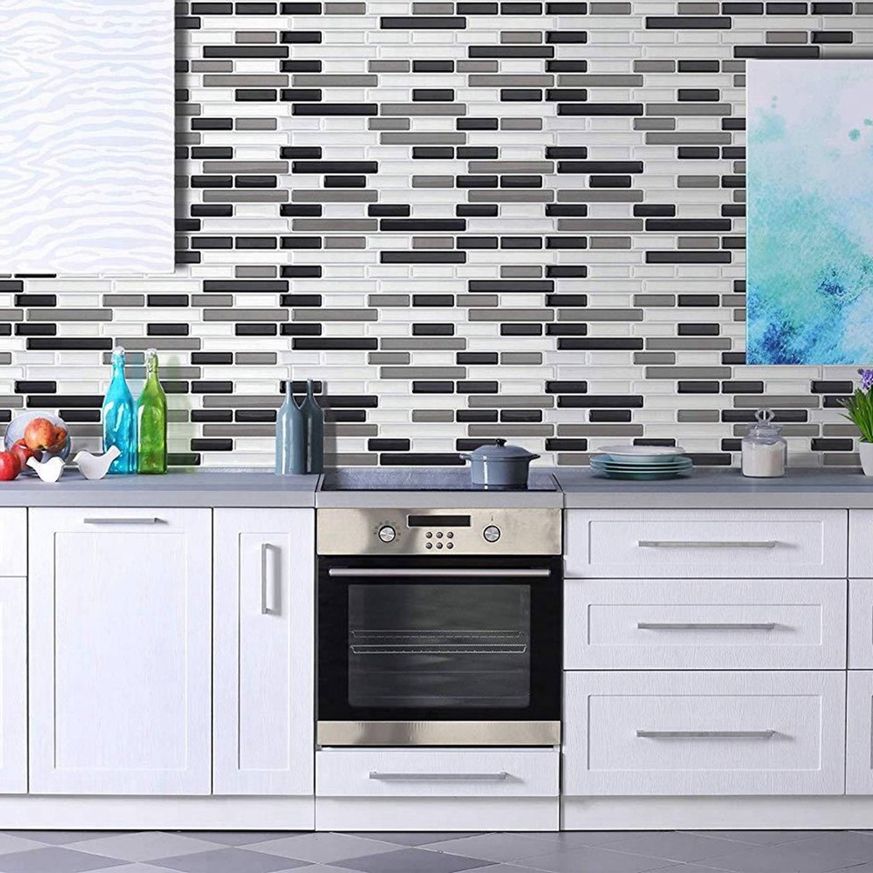 4X 3D Wall Stickers Brick Tile for Kitchen Bathroom Backsplash -Tile ...