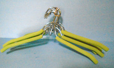 Lime Green Foam Padded Hangers That Fit Together Set of 6 SHIPS FREE