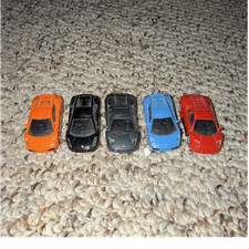 Lot of 5 Assorted mini Lamborghinis Colors Orange Black Blue