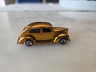 REDLINE HOT WHEELS 40 ford coupe Gold 1982 Yellow pin striped Flames