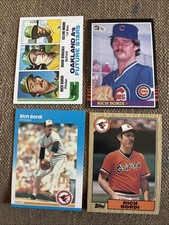 Rich Bordi 4 Card Lot - 1982 Topps RC 1985 Donruss 1987 Fleer & Topps