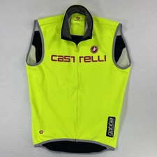 Chaleco de Ciclismo Castelli Para Hombres L Amarillo Neón Ciclista Atlético Tapón de Viento Gabba