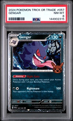 2024 POKEMON TRICK OR TRADE #057 GENGAR PSA 8
