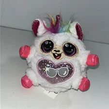 Zuru's Rainbocorns Sparkle Heart Glasses Surprise Plush 5" Cool Llama USED